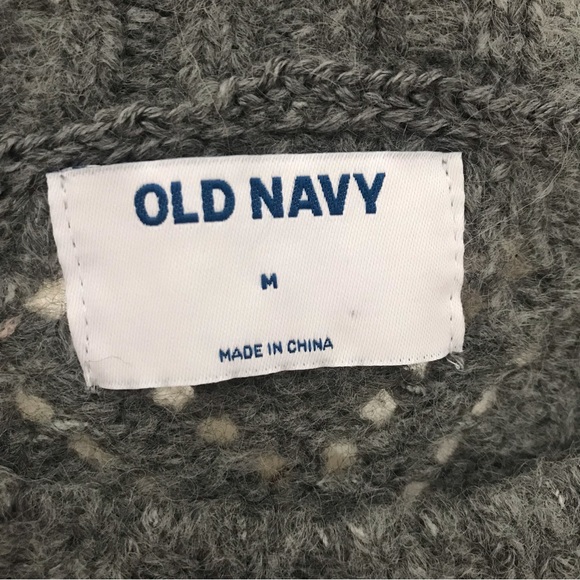 Old Navy Gray Pointelle-Knit Ruffle Sleeve Sweater - Size Medium - Picture 4 of 9